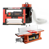 Sherwood Straight-Knife Benchtop Machine Bundle Thicknesser Jointer Dust Extractor