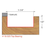 Freud Pattern Following Mortice Router Bit 1/2 Shank