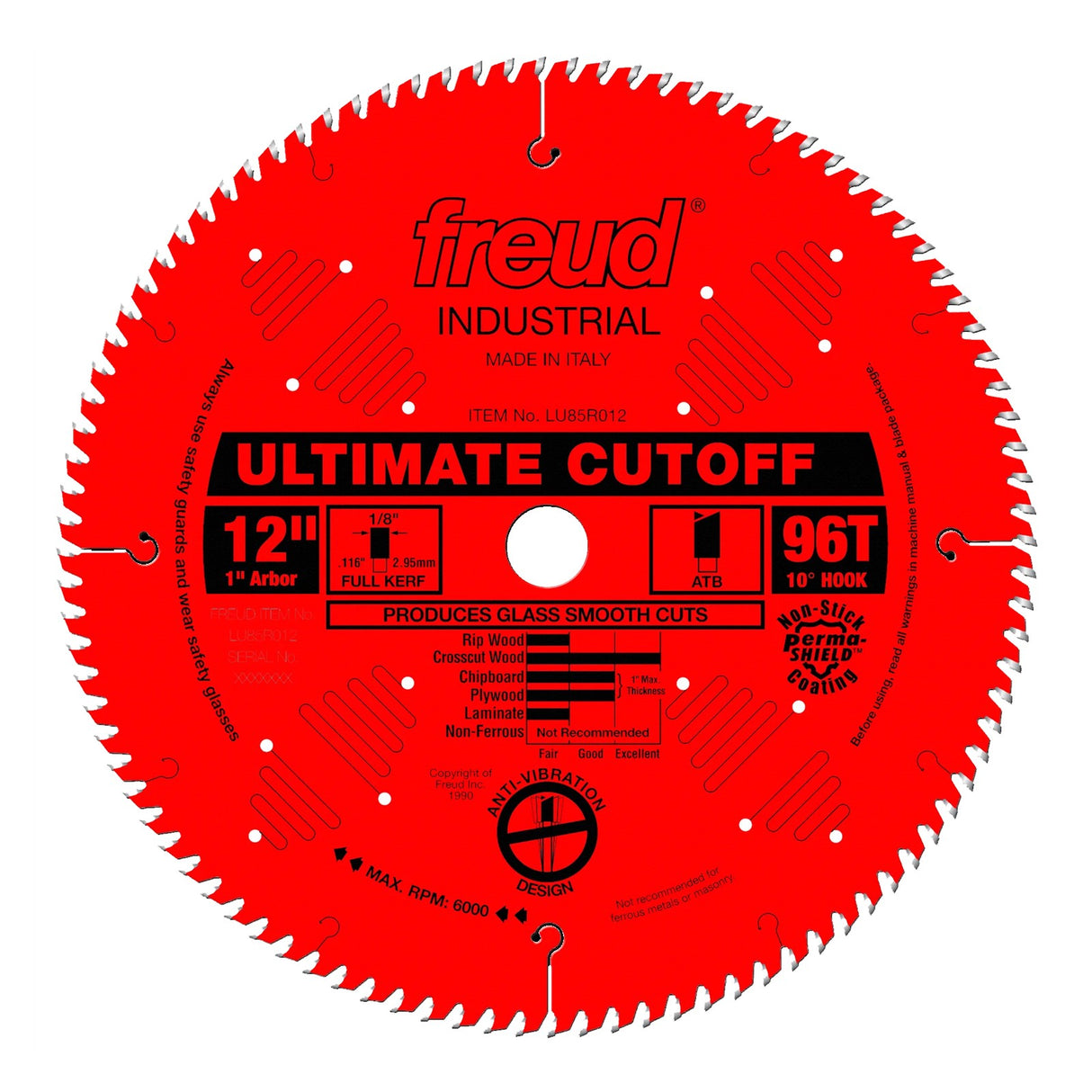 Freud Ultimate Cut Off Saw Blade 305mm Diameter 25.4mm Bore