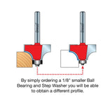 Freud Quadra-Cut Round Over Router Bits 1/4in Shank