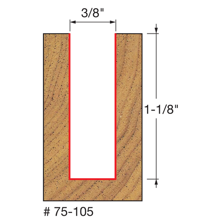 Freud Industrial Twin-Flute Spiral Upcut CNC Router Bit 3/8in Shank Solid Carbide