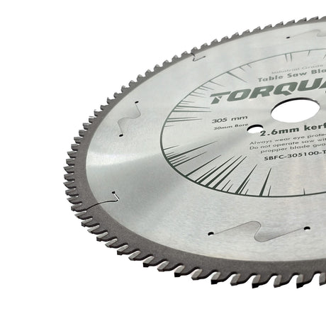 Torquata Thin Kerf Fine Crosscut Circular Saw Blade 305mm Diameter 30mm Bore