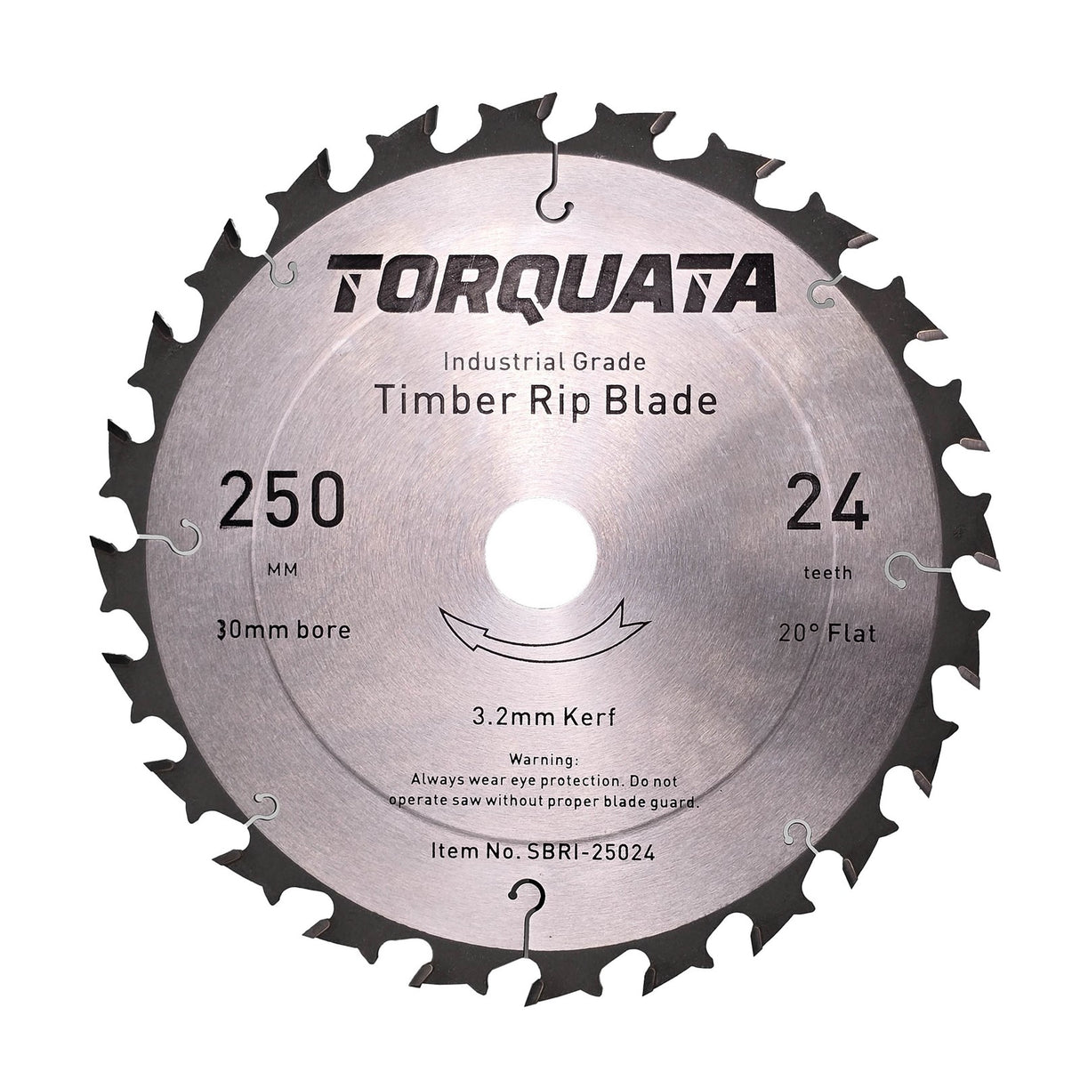 Torquata Rip Cut Circular Saw Blade suits Circular Power Saws 250mm Diameter 30mm Bore