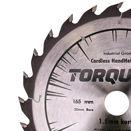 Torquata Extra Thin Kerf Rip Cut Circular Saw Blade suits Circular Power Saws 165mm Diameter 20mm Bore