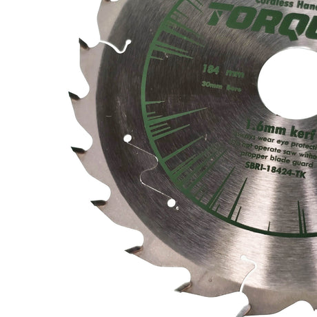 Torquata Extra Thin Kerf Rip Cut Circular Saw Blade suits Circular Power Saws 184mm Diameter 30mm Bore