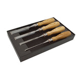 Narex Set of 4 Cryogenic Steel Cabinet Chisels Bevel Edge