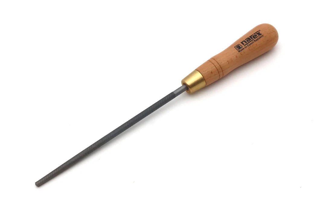 Narex Round Engineers File 200 x 8mm Double-Cut Timber Handle