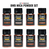 Starbond Black, White & Brown Mica Powder Pigment Set of 24 Colours 10g