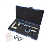 Dasqua General Purpose Measuring Set of 4 with Digital Caliper, Micrometer, Square & Ruler