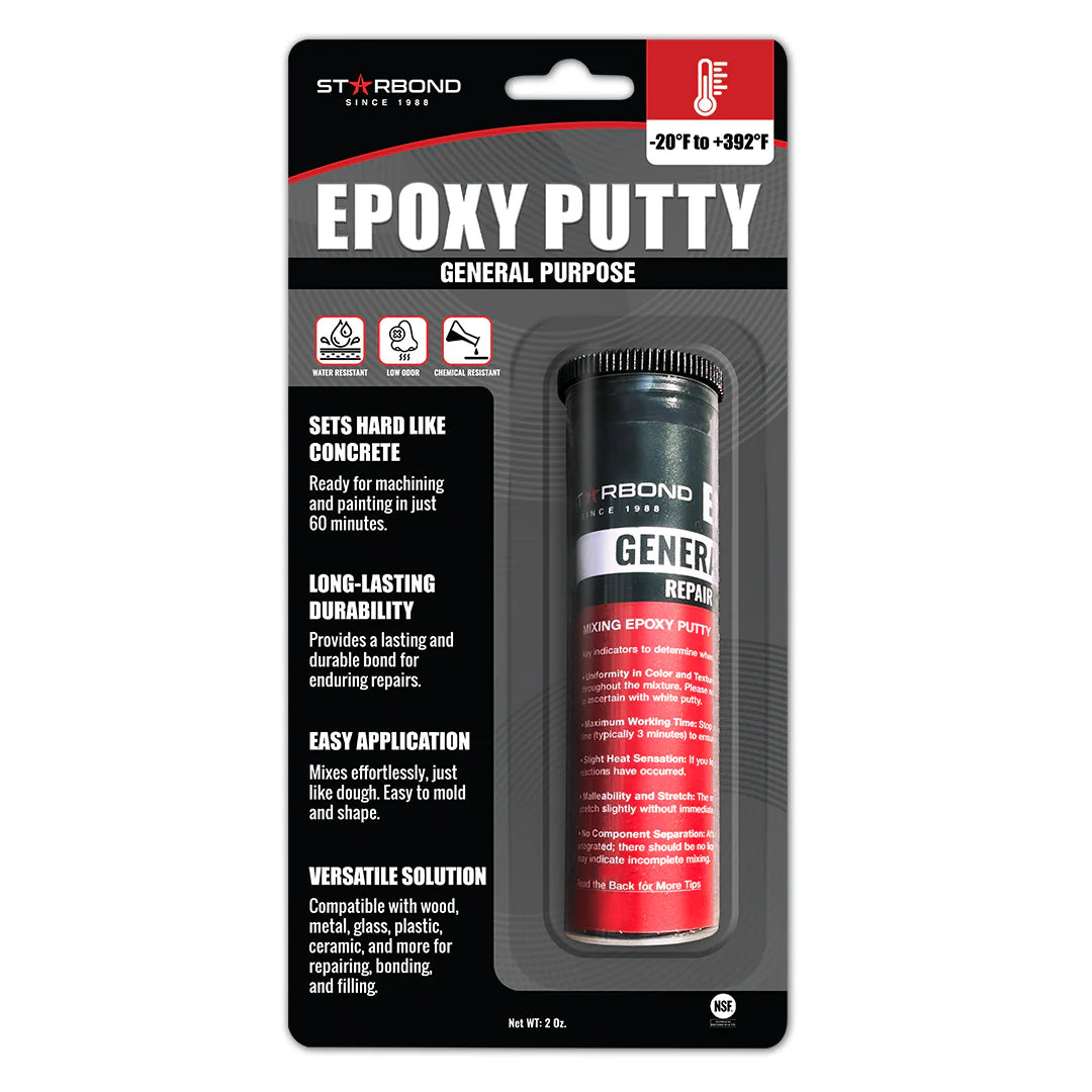 Starbond General Purpose Epoxy Putty Stick Black 2oz