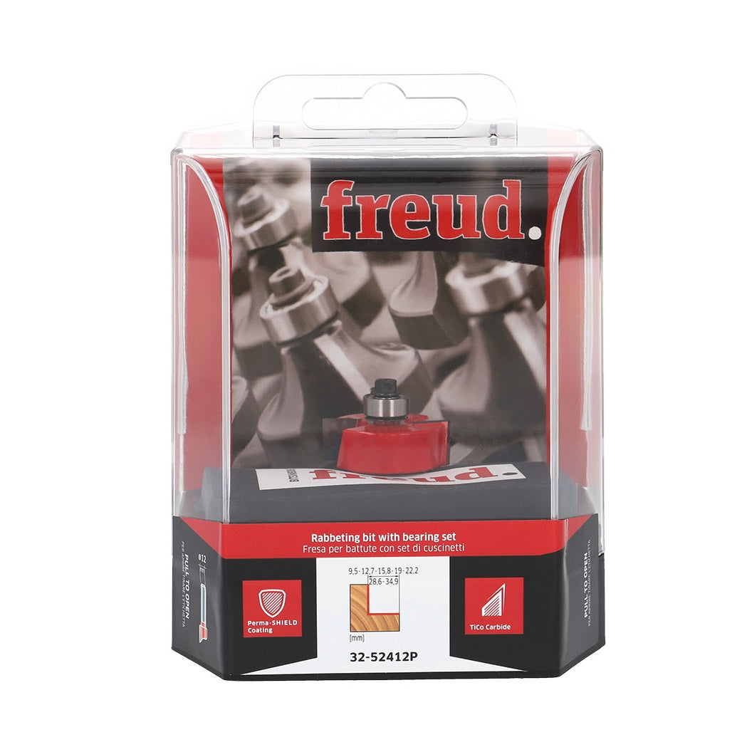 Freud Rabbet Moulding Set - 1/2in Shank - 7 Depths