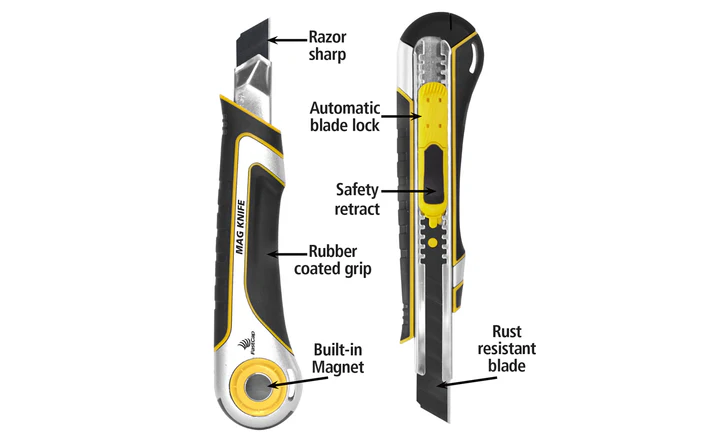 FastCap MAG Knife Magnetic Auto Retracting Blade Utility Knife