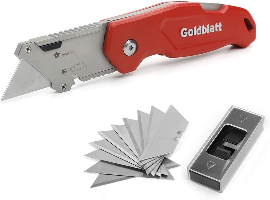 Goldblatt Heavy-Duty Folding Utility Knife with Wire Stripper