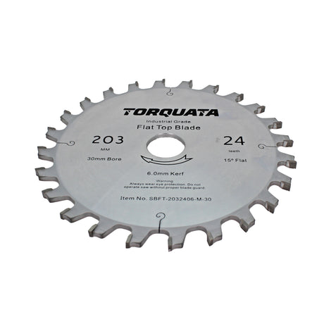 Torquata Flat Top Circular Saw Blade 203X30mm 24T 6mm Kerf