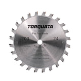 Torquata Set of 2 Flat-Top Saw Blades 8in 16mm Arbor Plus Shims