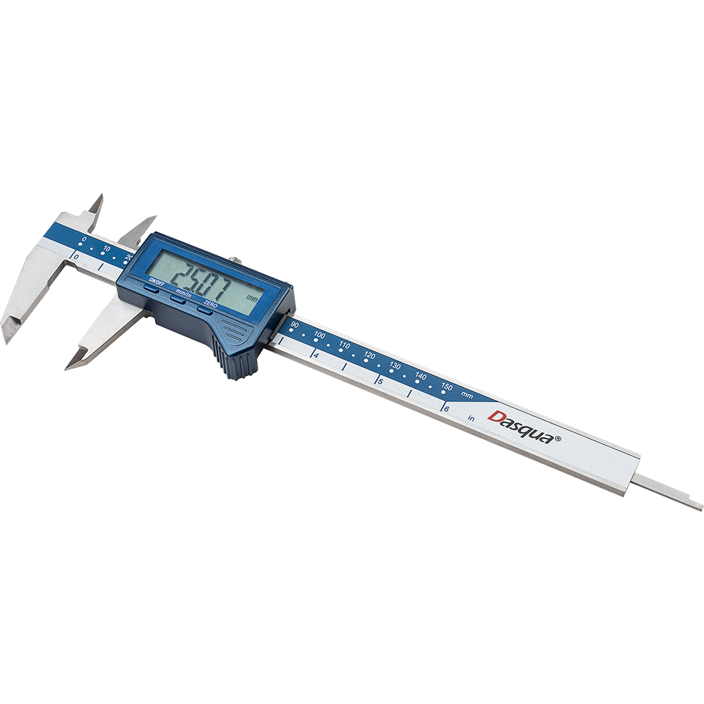 Dasqua Digital Vernier Caliper 150mm 6in Long Metric & Imperial with Case