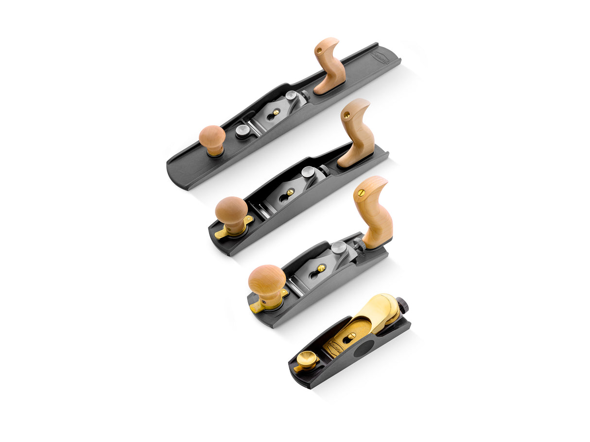 Melbourne Tool Company Low Angle Block, Jack, Smoothing & Jointing Hand Plane Set Plus Blades