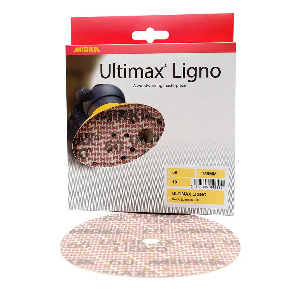 Mirka Ultimax Ligno Wood Sanding Discs 150mm Pack of 10