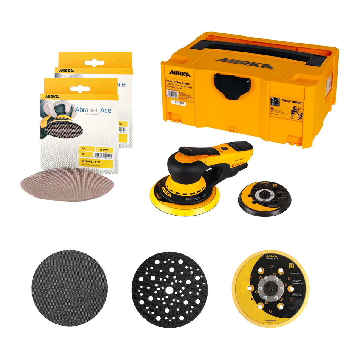 Mirka DEROS 5.0mm Random Orbital Sander 150mm with Systainer Bundle