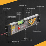 Prexiso 12in Line & Point Laser Spirit Level Magnetic Battery Powered