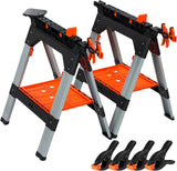 Pony Jorgensen 2-Piece Clamping Sawhorse includes Clamps & Bench Dogs