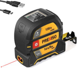 Prexiso 2-in-1 40m Laser Measure & 5m Tape Measure Metric/Imperial Rechargeable