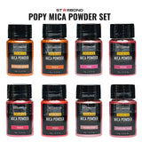 Starbond Purple, Orange, Pink & Yellow Mica Powder Pigment Set of 24 Colours 10g