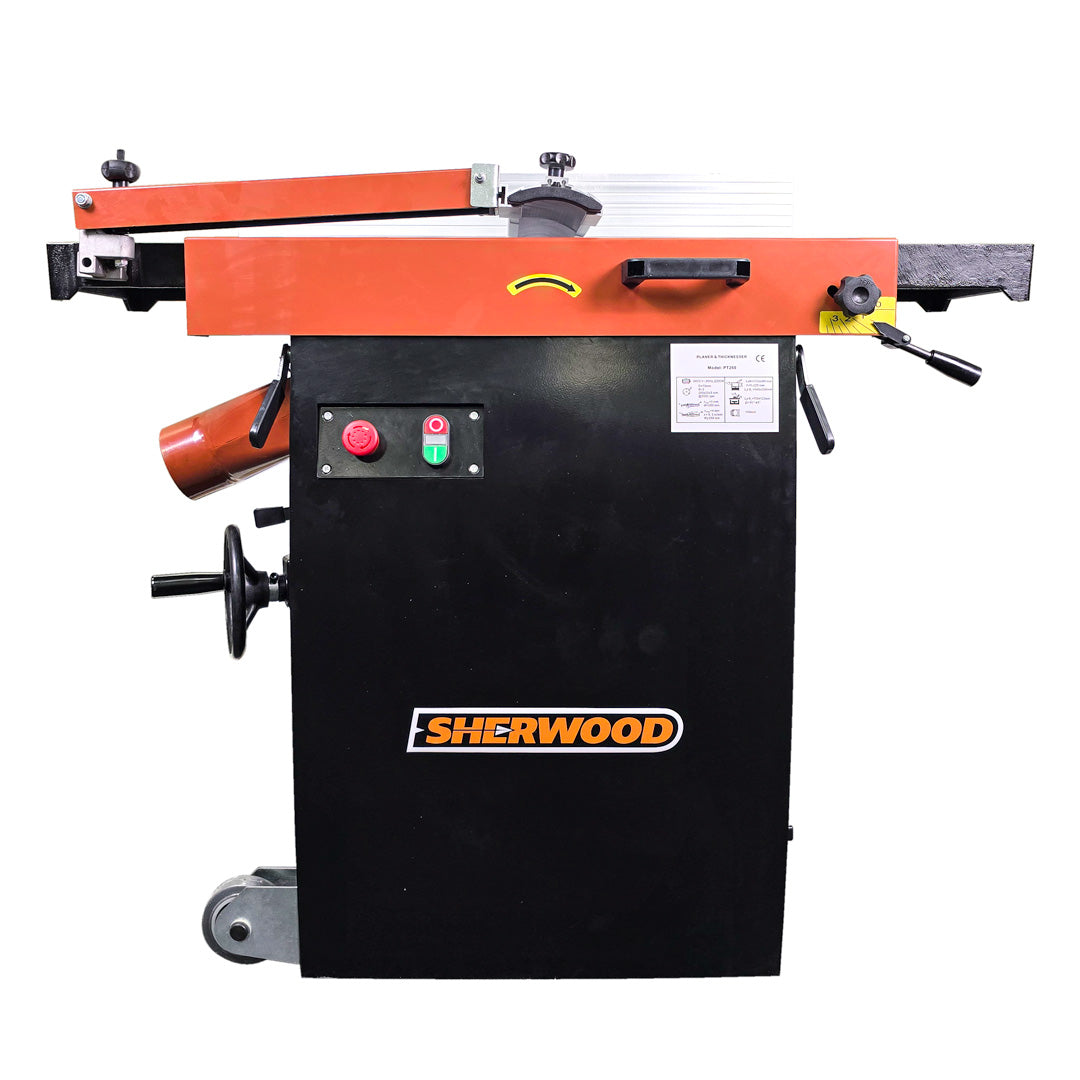 Sherwood 10in Combination Planer Thicknesser with Helical Spiral Cutterhead Carbide Knives 3HP