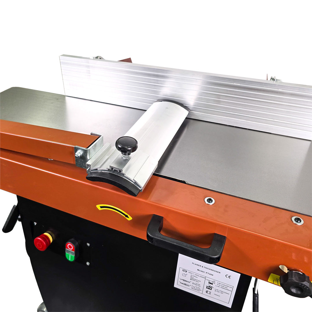 Sherwood 10in Combination Planer Thicknesser with Helical Spiral Cutterhead Carbide Knives 3HP