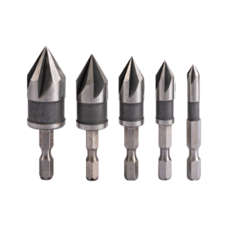 Fritzfurt Rose Head Countersink Bits Set of 5 HSS