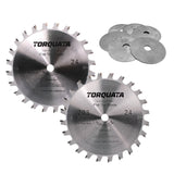 Torquata Set of 2 Flat-Top Saw Blades 8in 16mm Arbor Plus Shims