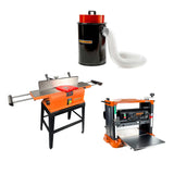 Sherwood Ultimate Helical Benchtop Machine Bundle with 13in Precision Thicknesser, 8in Jointer & DC-50 Dust Extractor