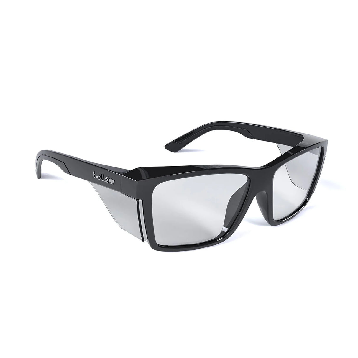 Bollé Safety STKS 420 Safety Glasses Clear Lens with Gloss Black Frame