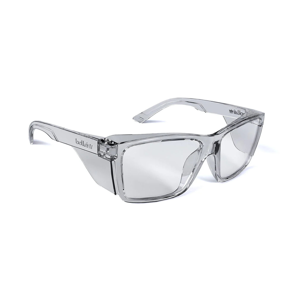 Bollé Safety STKS 420 Safety Glasses Clear Lens with Clear Frame