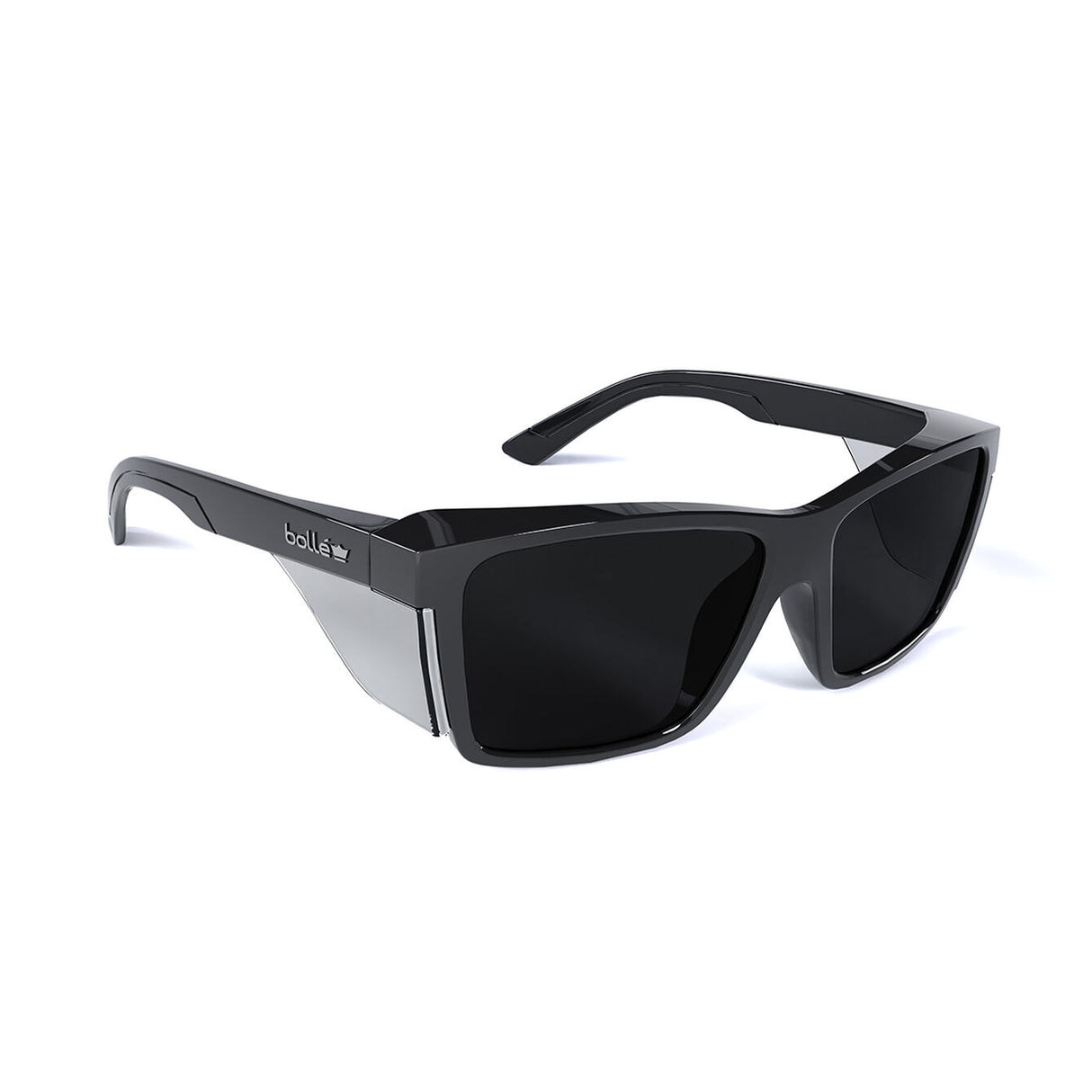 Bollé Safety STKS 420 Safety Glasses Smoke Lens with Gloss Black Frame