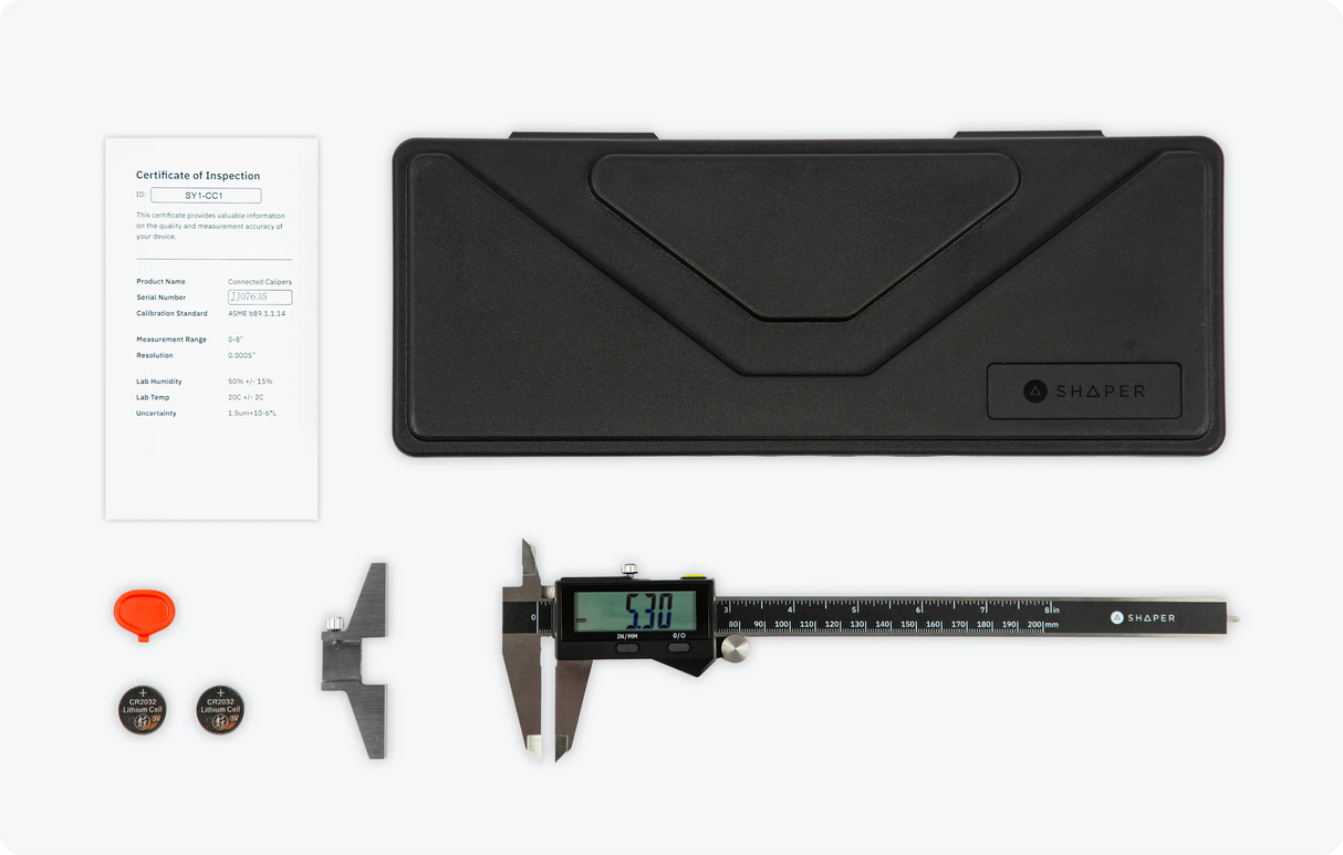 Shaper Tools Connected Caliper 200mm Bluetooth for Shaper Origin