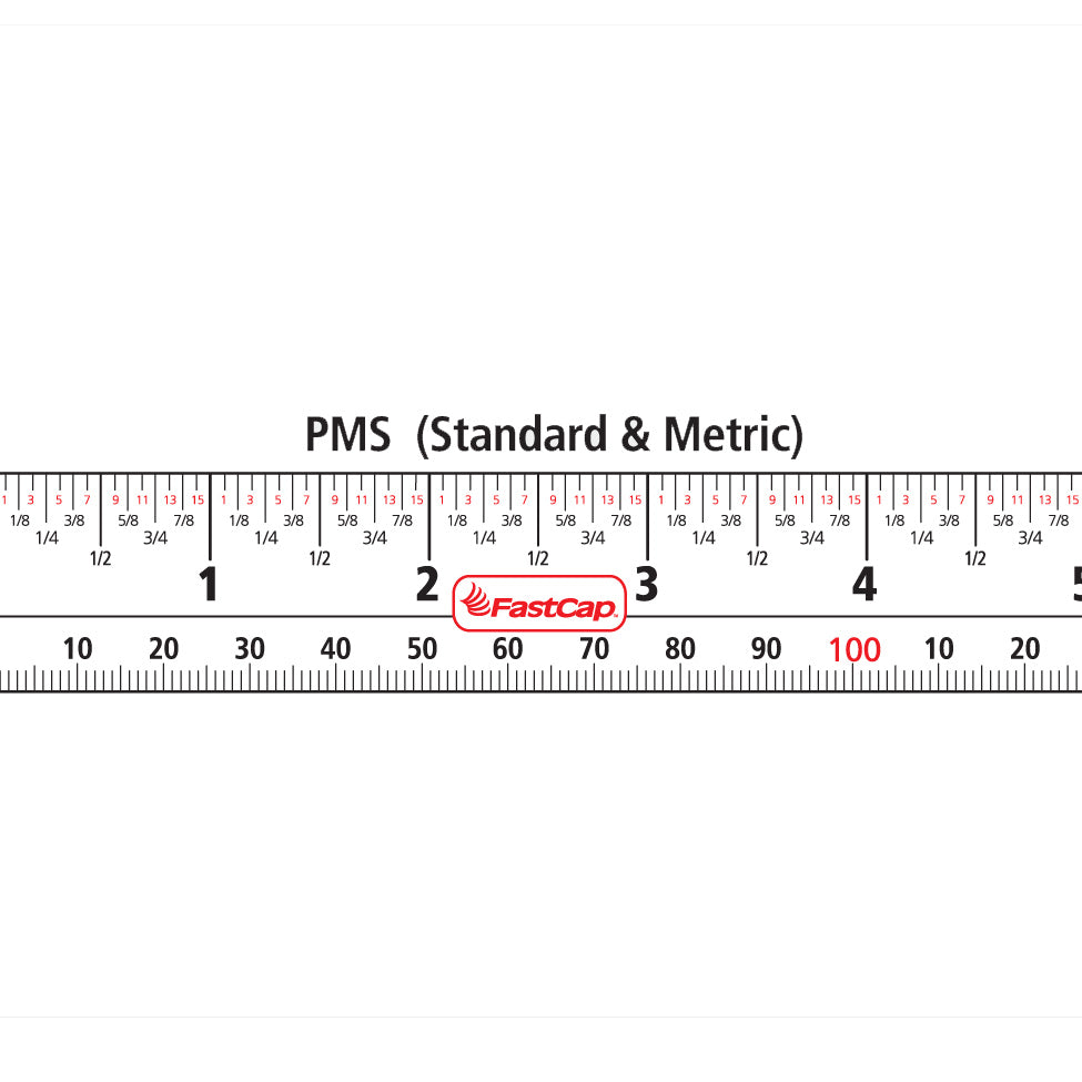 FastCap Tape Measure Peel & Stick Combination Metric/Imperial Scales 4.8m Length