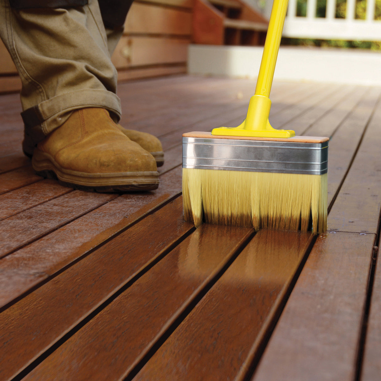 UniPro Jumbo Decking Brush 175mm Wide for Deck Staining & Oiling