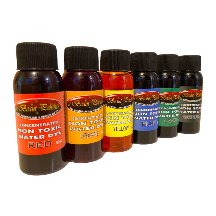 U Beaut Pack of 6 Water Based Dyes Non-Toxic 50mL