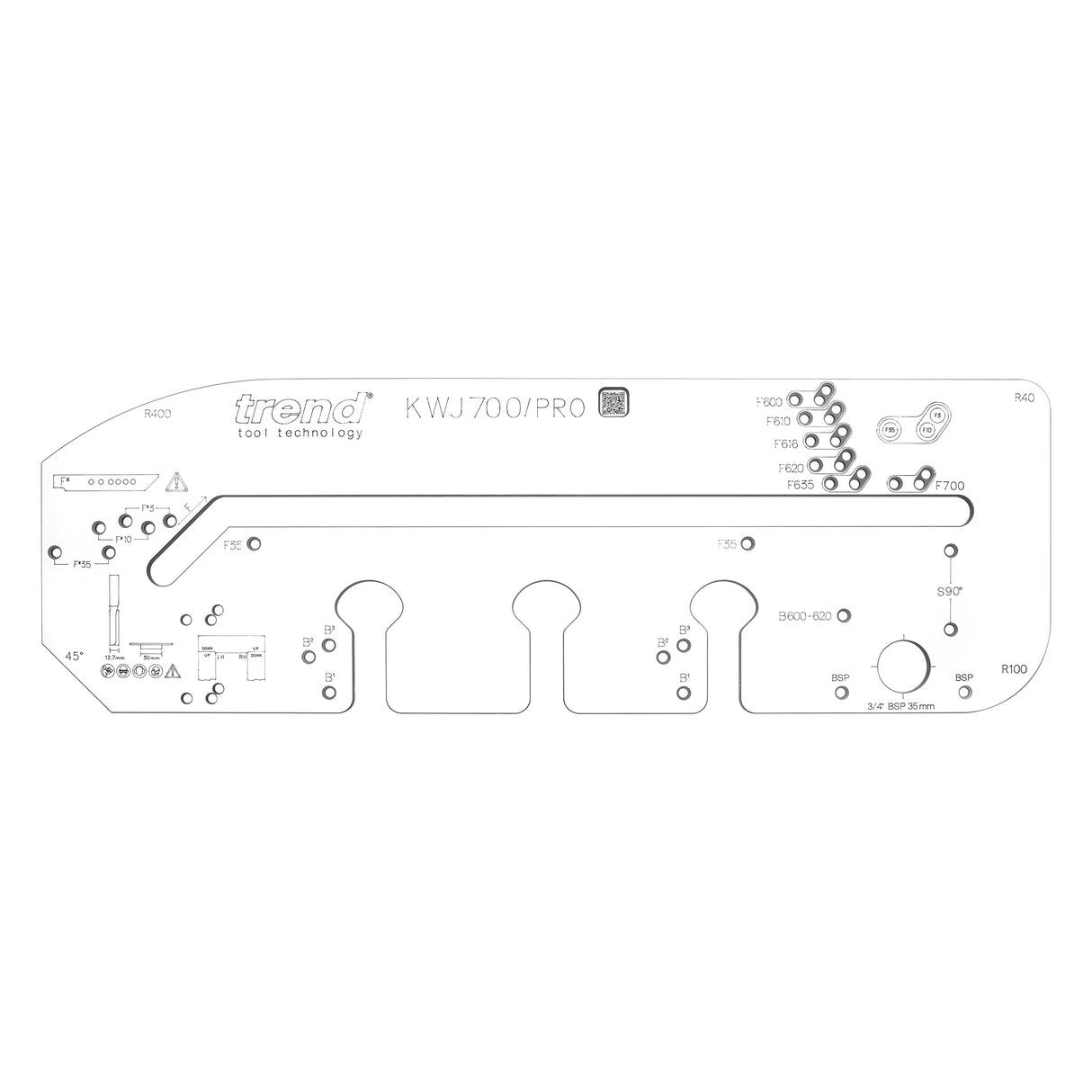 Trend 700mm Professional Kitchen Worktop Router Jig