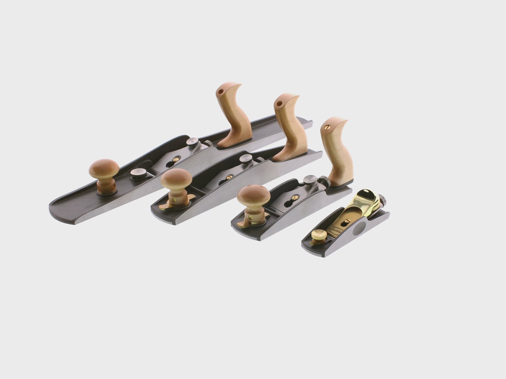 Melbourne Tool Company Low Angle Block, Jack, Smoothing & Jointing Hand Plane Set