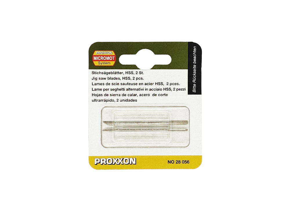 PROXXON Pack of 2 HSS Jig Saw Blades 1.06mm Tooth Pitch