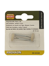 PROXXON Felt Polishers 16mm Cylindrical Pack of 2