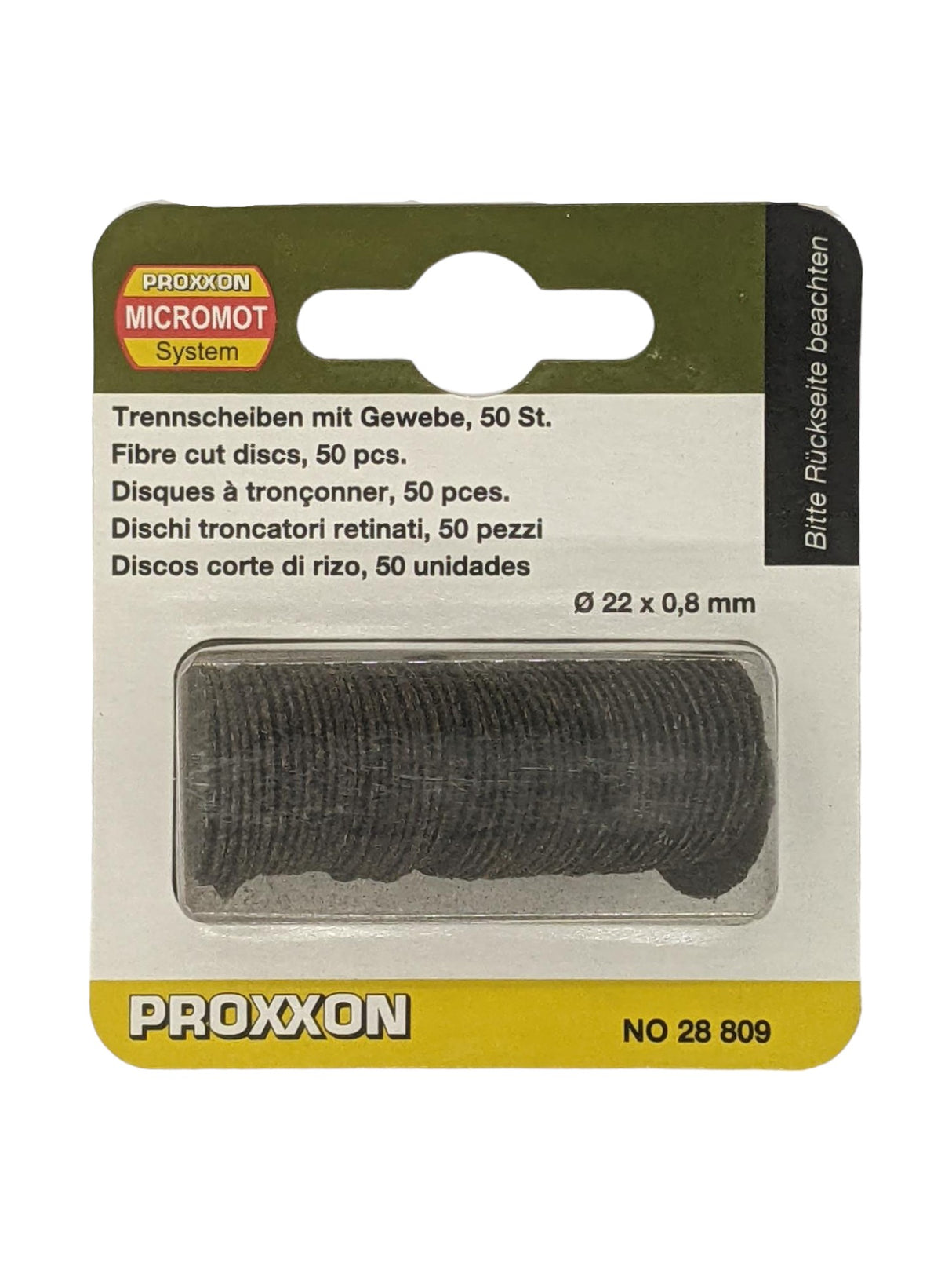 PROXXON Cutting Discs 22mm Aluminium Oxide Cutoff Wheels