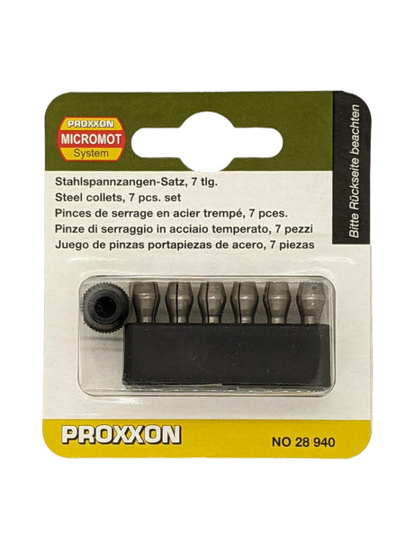 PROXXON 7-Piece Steel Collet Set Suits MICROMOT System Tools