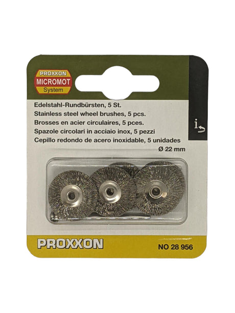 PROXXON 22mm Stainless Steel Cleaning Wheel Pack of 5 Suits MICROMOT Drill Grinders