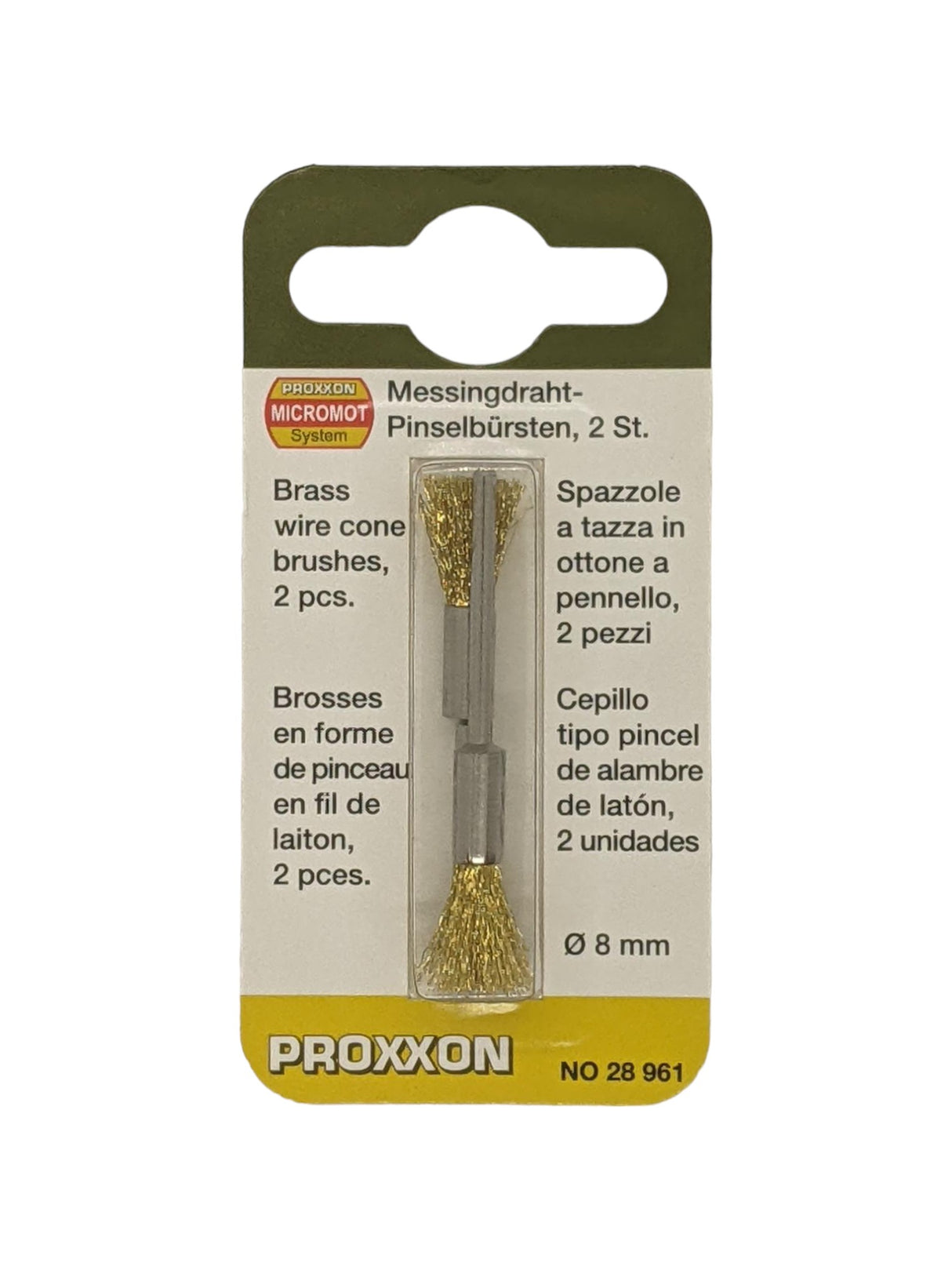 PROXXON 8mm Brass Cleaning Brush Pack of 2 Suits MICROMOT Drill Grinders