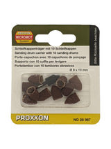 PROXXON Corundum Sanding Cones 9mm 80 & 150 Grit Pack of 10 Plus Tool Shaft for Rotary Tools