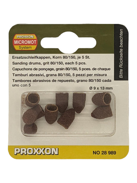 PROXXON Corundum Sanding Cones 9mm 80 & 150 Grit Pack of 10 suits Rotary Tools