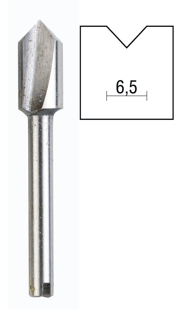 PROXXON Router Bit 6.5mm V Cutter For Micro Shaper